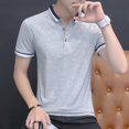 thumbnail image 1 of BROWON 2023, polo informal de verano para hombre, polo de manga corta con cuello vuelto, ajustado, polo de color vendido para hombre de talla grande Tan Jianjun unisex, 1 of 2