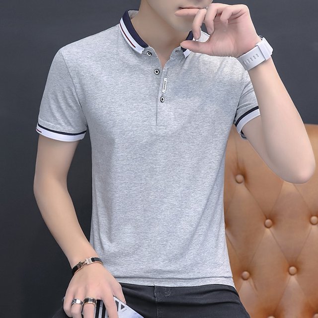 BROWON 2023, polo informal de verano para hombre, polo de manga corta con cuello vuelto, ajustado, polo de color vendido para hombre de talla grande Tan Jianjun unisex