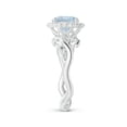 thumbnail image 3 of ANGARA Natural Vintage Inspired 1.12 ct Aquamarine Flower and Vine Ring in 14K White Gold for Women (Size-7mm) | March Birthstone, Anniversary, Jewelry Gift for Women | Natural Aquamarine Ring, 3 of 9