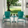 thumbnail image 2 of Metal Patio Seating Set - 3 Piece Outdoor Furniture Set with Table & 2 Chairs, 2 of 6