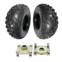 22x10-10 ATV Tires & Wheels 2-Pack Tubeless 4-Ply 22x10x10 22x10.00-10 10" Rims with 23T 4-Stud Rear Axle Hubs 110mm Bolt Pattern Fits Go Kart UTV Quad Golf Cart Mini Bike Buggy Lawn Mower Taotao