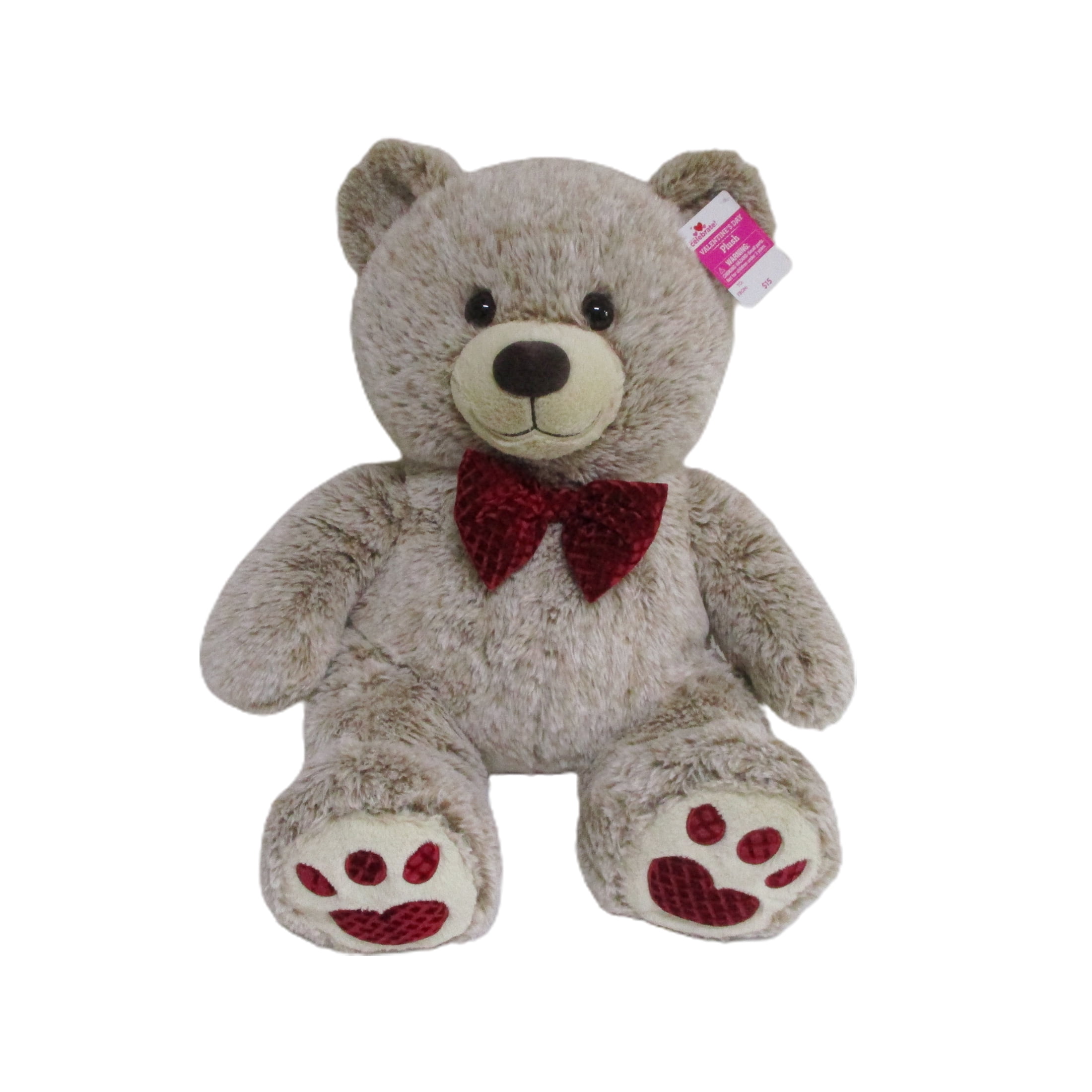 WAY TO CELEBRATE! Way To Celebrate Plush Velvet Brown Bear