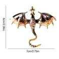 thumbnail image 2 of Zmeidao Enamel Dragon Brooch Vintage Punk Dragon Animal Brooch Domineering Flying Dragon Brooch Personality Clothing Hat Bag Accessories for Men and Women, 2 of 3