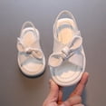 thumbnail image 3 of Esho Girls Summer Beach Sandals, Kids Home Slippers, Little Girls Flats Shoes Cute Bow Slide Sandals For Indoor Outdoor, Size 21-30, 3 of 6
