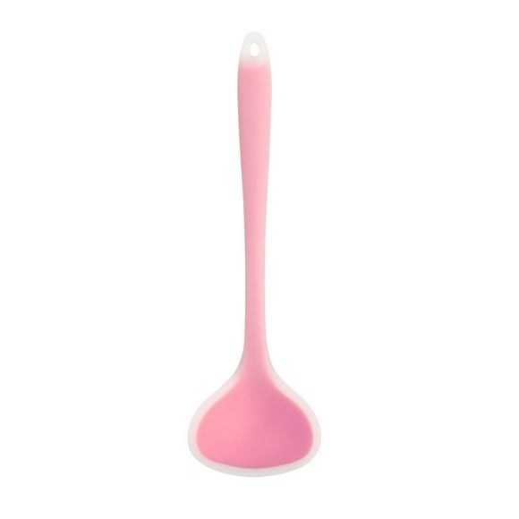 Advancent Cuchara sopera de silicona translúcida, 1 Uds., cuchara sopera resistente al frío y al frío, utensilios de cocina Cocina y Comedor Rosa claro Advancent HA001868-01