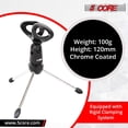 thumbnail image 3 of Premium Mini Microphone Stand Tripod Universal Adjustable Desk Microphone Stand Portable Foldable Table Top Desktop Stand with Small Plastic Microphone Clip 5 Core, 3 of 4