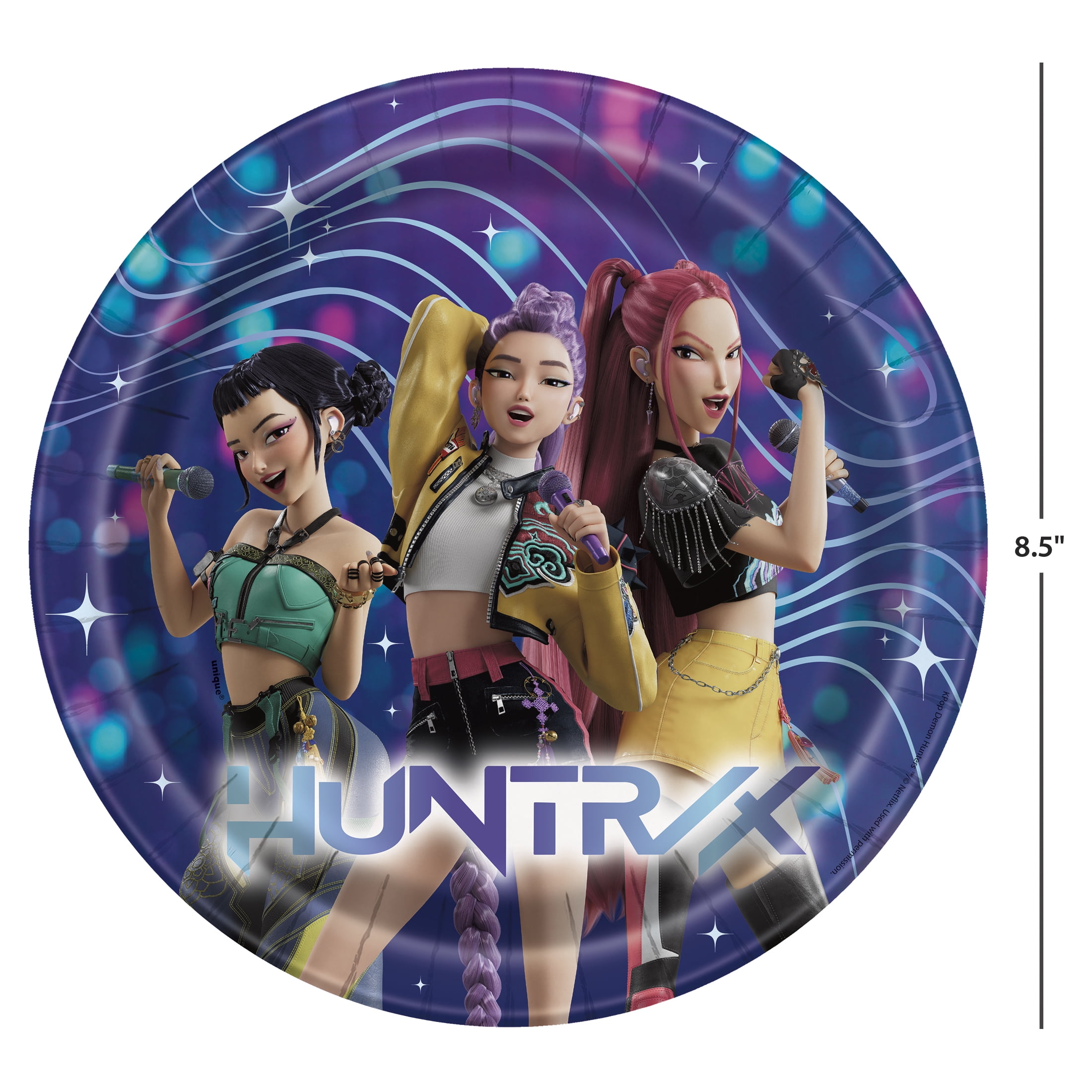 KPop Demon Hunters 8 Count 8.5IN Multicolor Dinner Paper Plates