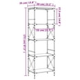 thumbnail image 2 of vidaXL Bookcase Storage Bookshelf Display Book Cabinet Black Engineered Wood, 2 of 66