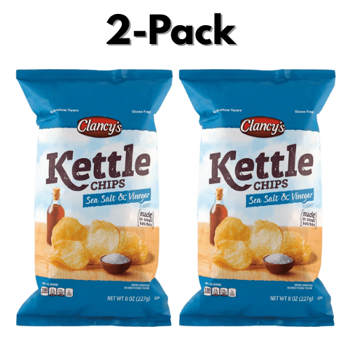 Clancy's Kettle Chips Sea Salt & Vinegar 2-Pack 8 oz