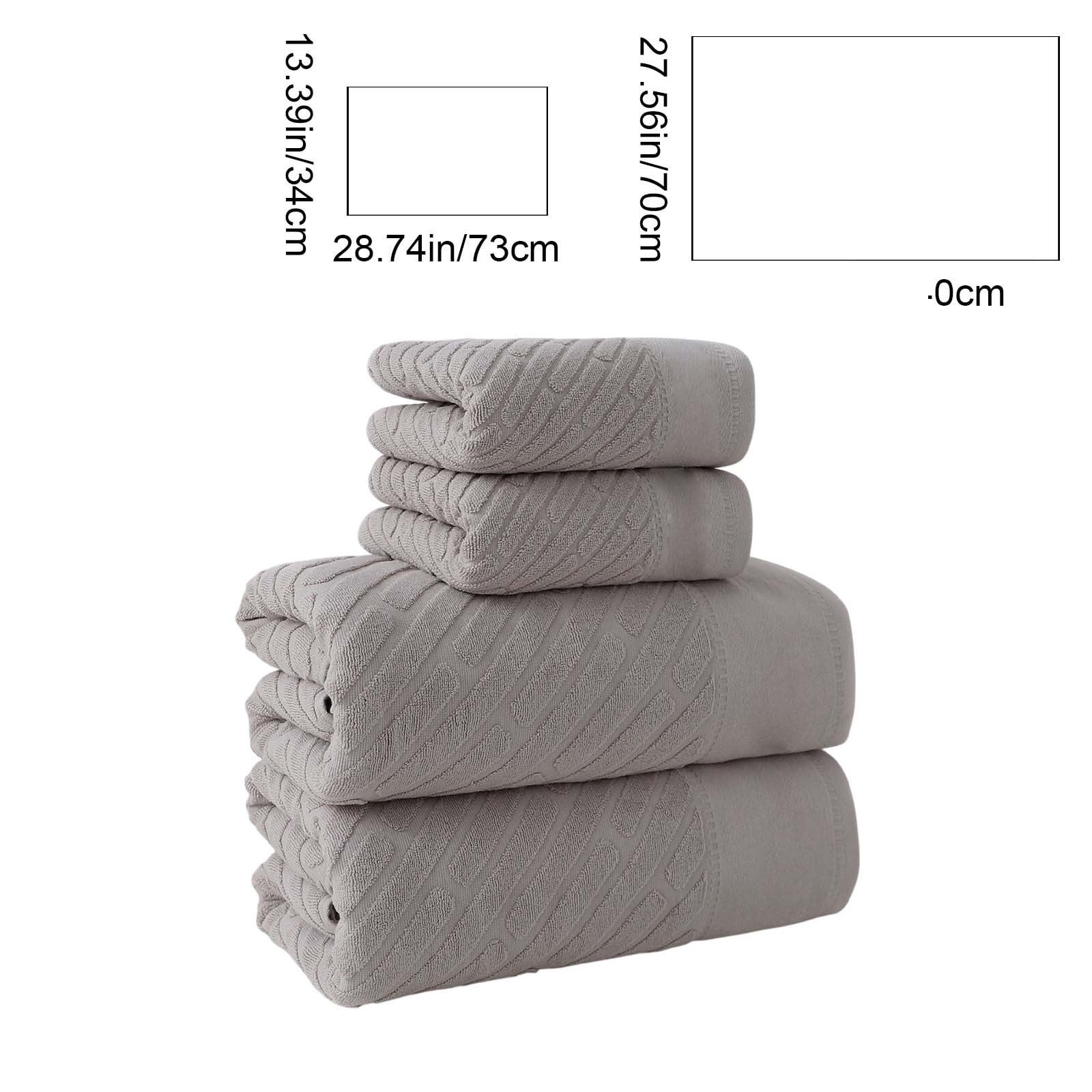 4PCS Bath Towel Sets Cottons 2 Towels 2 Bath Towels Comfortable Absorbent Thickened Soft Gentle for Baby Bath Towel