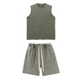 thumbnail image 4 of Men's Suit Set for Spring Summer Lightweight Breathable Vest and Relaxed Shorts Ensemble for Casual Daily Wear, 4 of 4