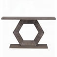 thumbnail image 3 of Modern Entryway Table with Hollow Hexagon Legs and Fir Veneer Finish for Home Decor, Suitable for Hallway and Living Room, 3 of 8