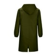 thumbnail image 4 of Women's Long Rain Jacket Windproof Rain Coat with Hood Outdoor Lightweight Raincoats Waterproof Windbreaker with Pocket, 4 of 6