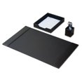 thumbnail image 1 of Black Bonded Leather 3-Piece Desk Set, 1 of 1
