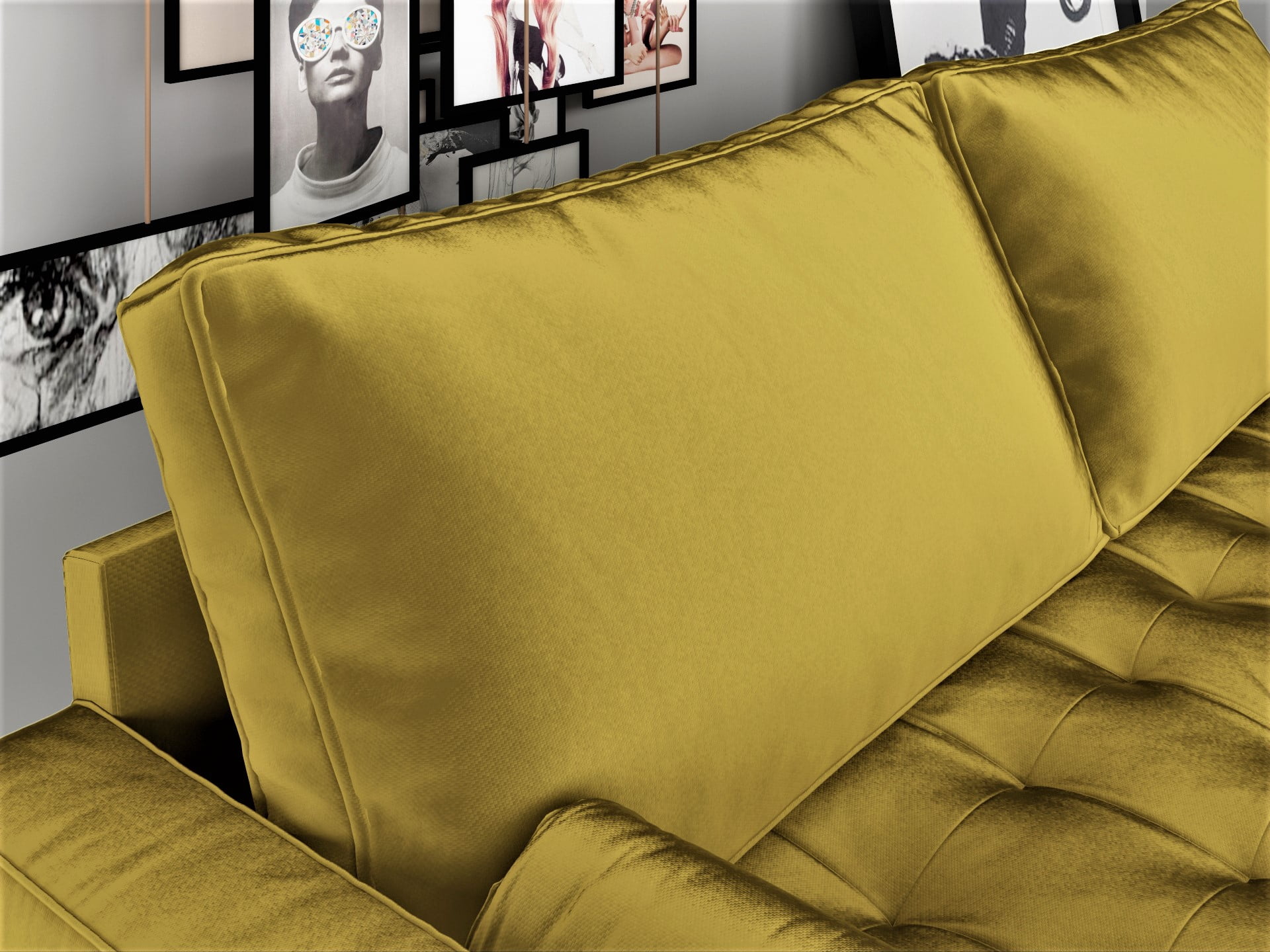 US Pride Furniture Mac Velvet Loveseat, Goldenrod