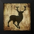 thumbnail image 2 of Hogan, Melody 12x12 Black Modern Framed Museum Art Print Titled - Barbwire Deer, 2 of 5