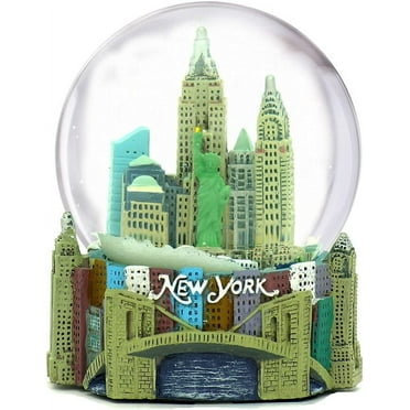 Mini New York City Snow Globe (2.5 Inch) NYC Skyline in This Souvenir Figurine with Statue of Liberty, (45mm Globe)