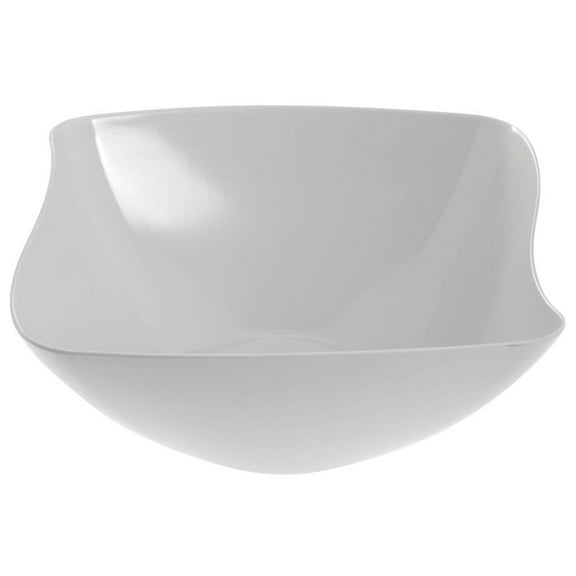 G.E.T. Square White Melamine Flared Bowl - 15"L x 15"W x 6 1/4"H