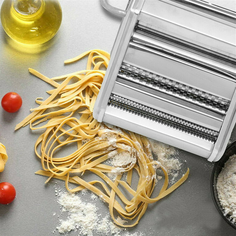 Pasta Maker - Pasta Roller - Noodle Maker Stainless Steel  Manual Dough Press - Pasta Maker Machine With 8 Adjustable Thickness For  Lasagna, Spaghetti, Ramen, Dumpling Skin, Polymer Clay : Home & Kitchen