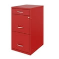 thumbnail image 4 of Home Square Set of 2 3 Drawer Metal Organizer File Cabinet Red, 4 of 6