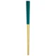 thumbnail image 1 of Xiao Hua 2 pares de palillos reutilizables de acero inoxidable para cocinar y comer, dorados y verdes., 1 of 5