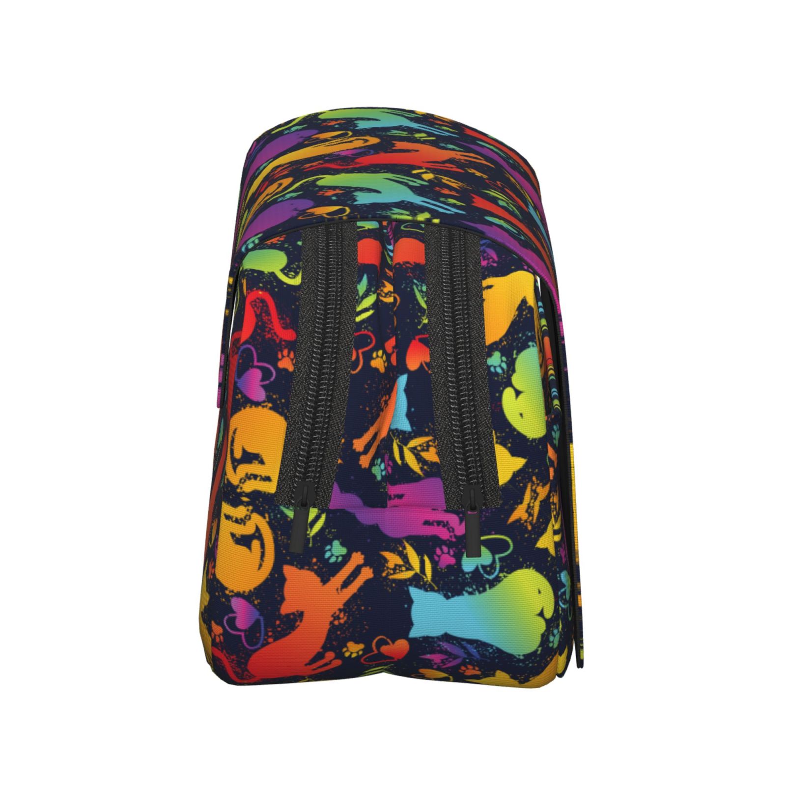 Rateoe Colorful Cats Pattern Double Clamshell Pen Case, Storage Organizer with Two Zipper Compartments– Holds Up to 50 Pencils & Pens