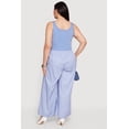 thumbnail image 3 of Women's Plus Size Sleeveless Striped Ribbed Knit Jumpsuit, 3 of 3