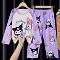 thumbnail image 1 of Conjunto de ropa de dormir para niños con dibujos animados bonitos, pantalones largos de manga larga, ropa para el hogar para niña, conjunto de dos piezas para uso estacional para primavera y otoño, 1 of 5