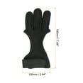 thumbnail image 2 of Uxcell Archery Glove, 3 Finger Leather Guard Protector, Recurve Bow Glove Archery Accessories, Black, Medium, 2 of 5