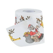 witspace Christmas Toilet Paper Decorations, Colored Mini Santa Claus Pattern Toilet Paper Gifts, Holiday Gifts, Funny Tissue Napkins, Xmas Bath Decor Tissue Roll Supplies, Bathroom Decor