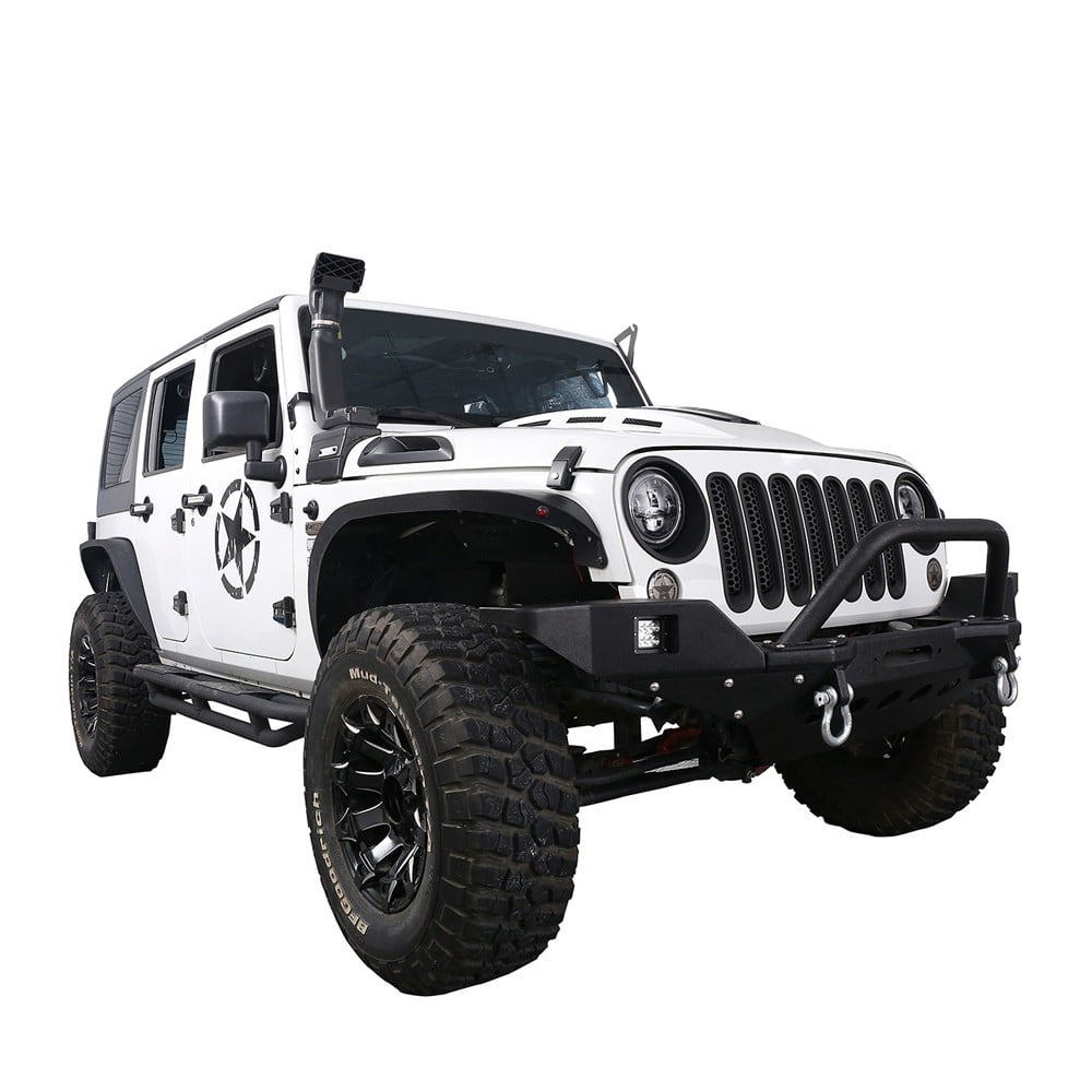Matte Black Headlight Bezel Cover Insert Trim Guards For Jeep Wrangler JK 07-15