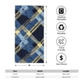 thumbnail image 2 of Polyester Long Towel Multi-Size Water Absorption Good Bright Fluffy Soft For Bathroom Swimming Pool Beach Outdoor Travel Argyle Plaid Cornflowerblue_1, 2 of 8