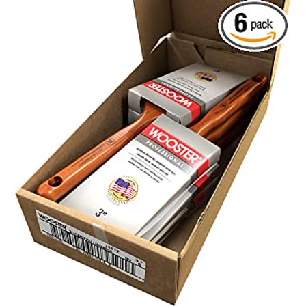 Wooster Genuine 3" Super/Pro Angle Sash Paintbrush 6-Pack, J4112-3-6PK