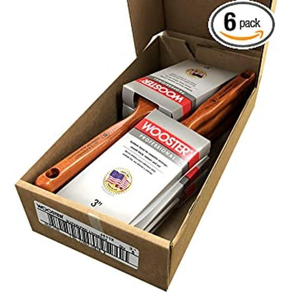 Wooster Genuine 3" Super/Pro Angle Sash Paintbrush 6-Pack, J4112-3-6PK