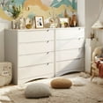 thumbnail image 3 of Aiho 4-Drawer Dresser for Bedroom, Wood Cabinet - White, 3 of 6