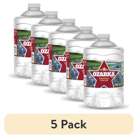 (5 pack) Ozarka Texas Spring Water, 3 Liter, Single Plastic Jug