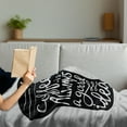 thumbnail image 3 of Coffee Soft Flannel Fleece Blanket, Words About Coffee with Take Away Mug Cup Silhouette Drinking Addiction Theme, Cozy Plush for Indoor and Outdoor Use, 50" x 70", Pale Grey Black, by Ambesonne, 3 of 5