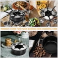 thumbnail image 3 of OULII 1 Set of Melting Fondue Set for Cheese Fondue in Black for Household Users, 3 of 8