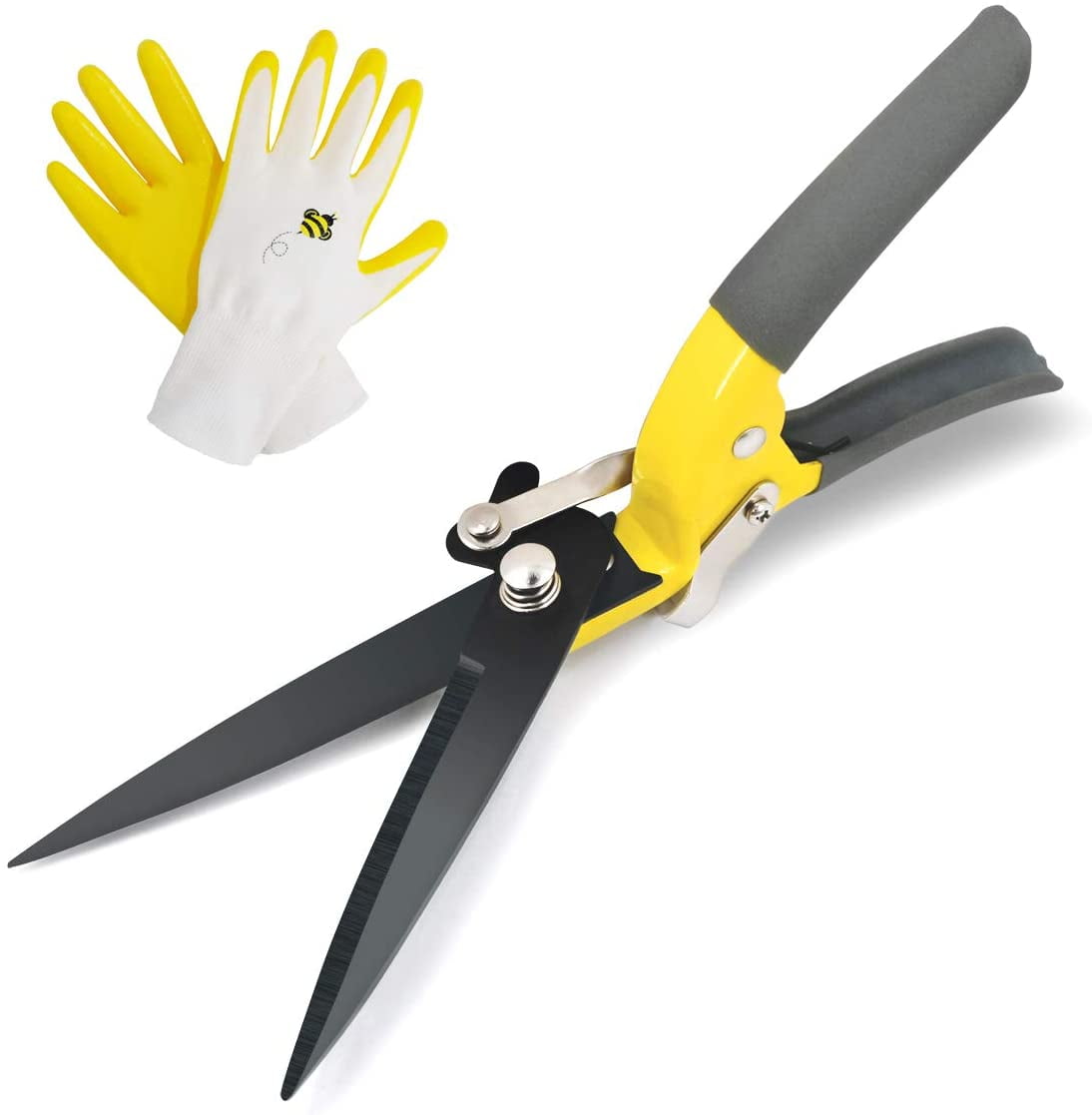Jardineer Hand Grass Shears, Grass Clippers for Lawn and Garden