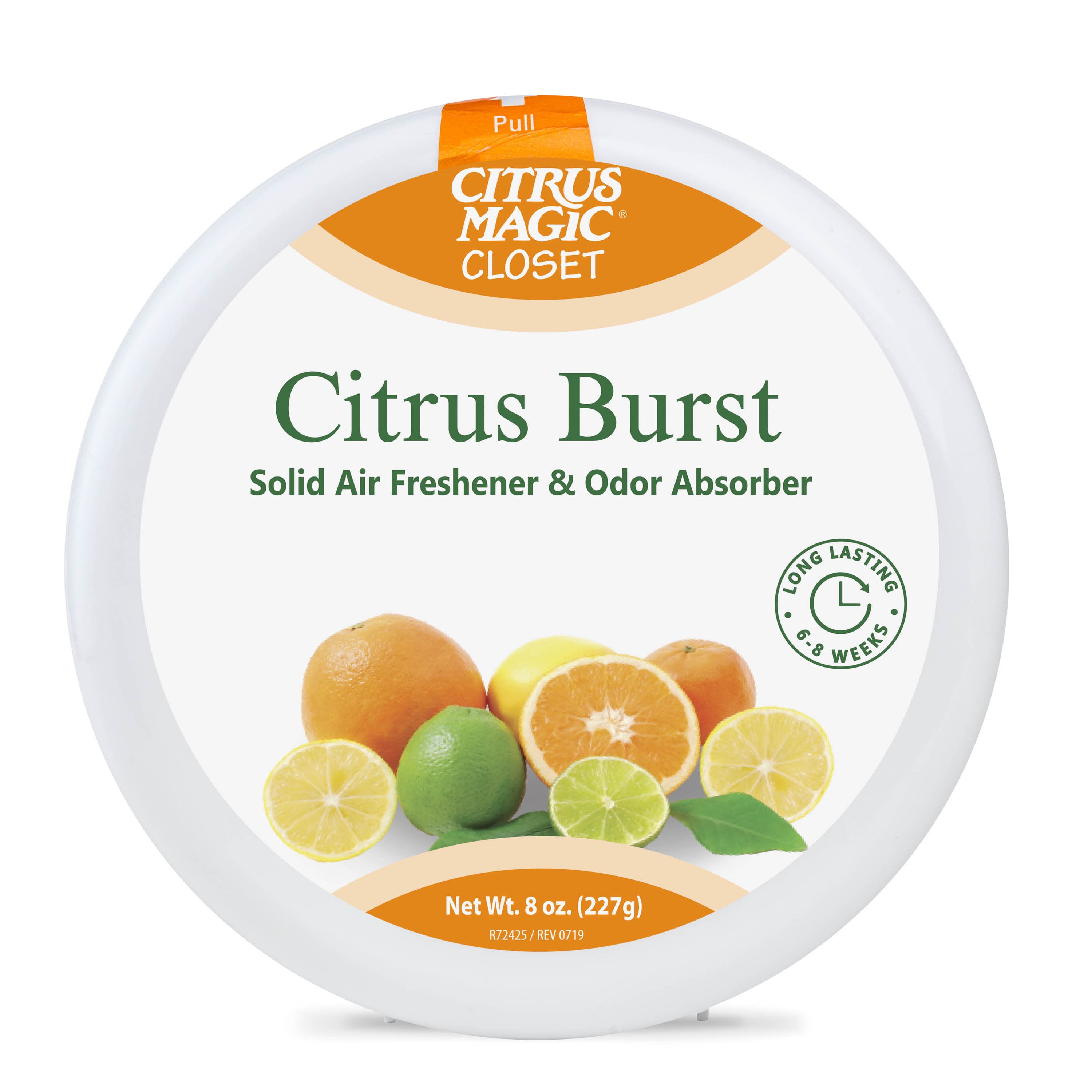 Citrus Magic For Closets Odor Absorbing Solid Air Freshener, Citrus Burst, 8-Ounce