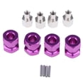 thumbnail image 1 of Hexagonal de Rueda de 12mm 15/20/25mm Adaptador de Extensión Más Combinador para Wraith CC01 AXIAL SCX10 :10 Coche Púrpura -15mm Hugo Hub Adaptador extendido hexagonal, 1 of 10