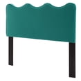 thumbnail image 1 of Headboard, Full Queen Size, Velvet, Teal Blue, Modern Contemporary Urban Design, Bedroom Master Guest Suite, 1 of 10