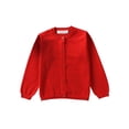thumbnail image 1 of Boys Girls Childrens School Sweatshirt Sweater Jumper Top Button Down Crew Neck, 1 of 5