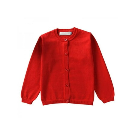 

Boys Girls Childrens School Sweatshirt Sweater Jumper Top Button Down Crew Neck