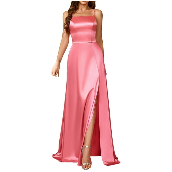 PuLe Summer Dress Formal Dresses for Women Evening Party Sexy Sleeveless Side Slit Maxi Dress Elegant Off The Shoulder Wedding Guest Dresses