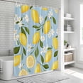 thumbnail image 6 of Yellow Lemon Bathroom Shower Curtains with 12 Hooks Polyester Waterproof Shower Curtain for Stalls and Bathtubs Spring Summer Floral Botanical Decorative Bathroom Privacy Curtain 36x72 Inches, 6 of 9