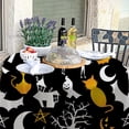 thumbnail image 4 of Coolnut 60"x60" Round Tablecloth, Funny Halloween Characters Modern Table Cover for Home Decoration Washable Table Cloth for Dinner Picnic, 4 of 5