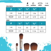 Princeton Brush Select Artiste Brush, Wave Oval Mop, 1/2 in