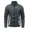 thumbnail image 2 of PNTUTB Men's Fashion Jacket Full Zip Stand Collar Long Sleeve Coat Color Block Casual Comfort Windproof Versatile Outwear with Pockets, 2 of 6