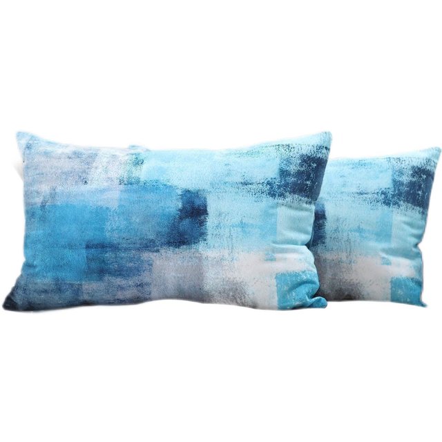 Fundas de almohada lumbar, paquete de 2 fundas de cojín decorativas de terciopelo suave para sofá, dormitorio, coche